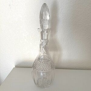 VTG Crystal Decanter/Acorn Shaped Stopper 16” High
